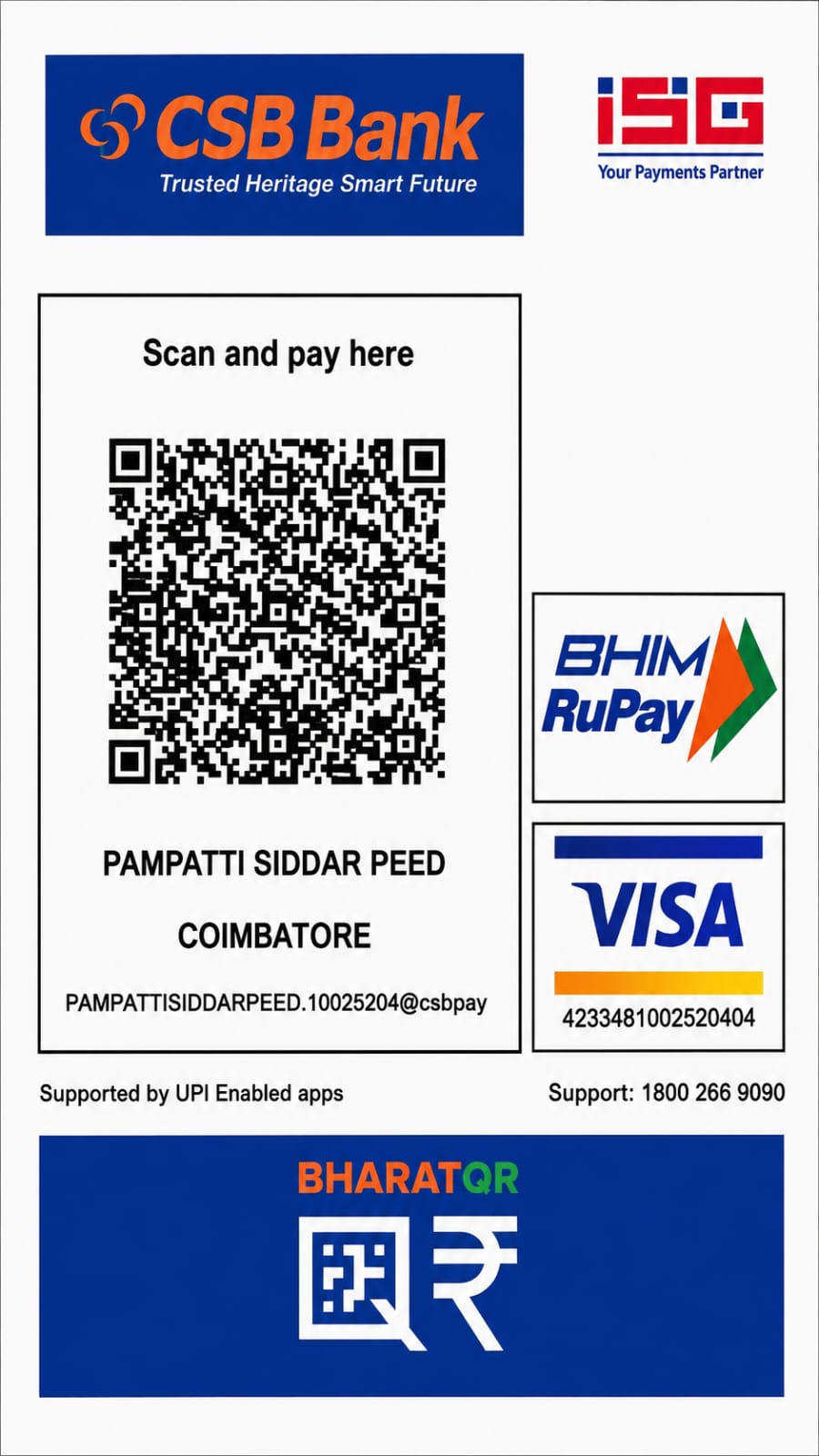 CSB Bank UPI QR